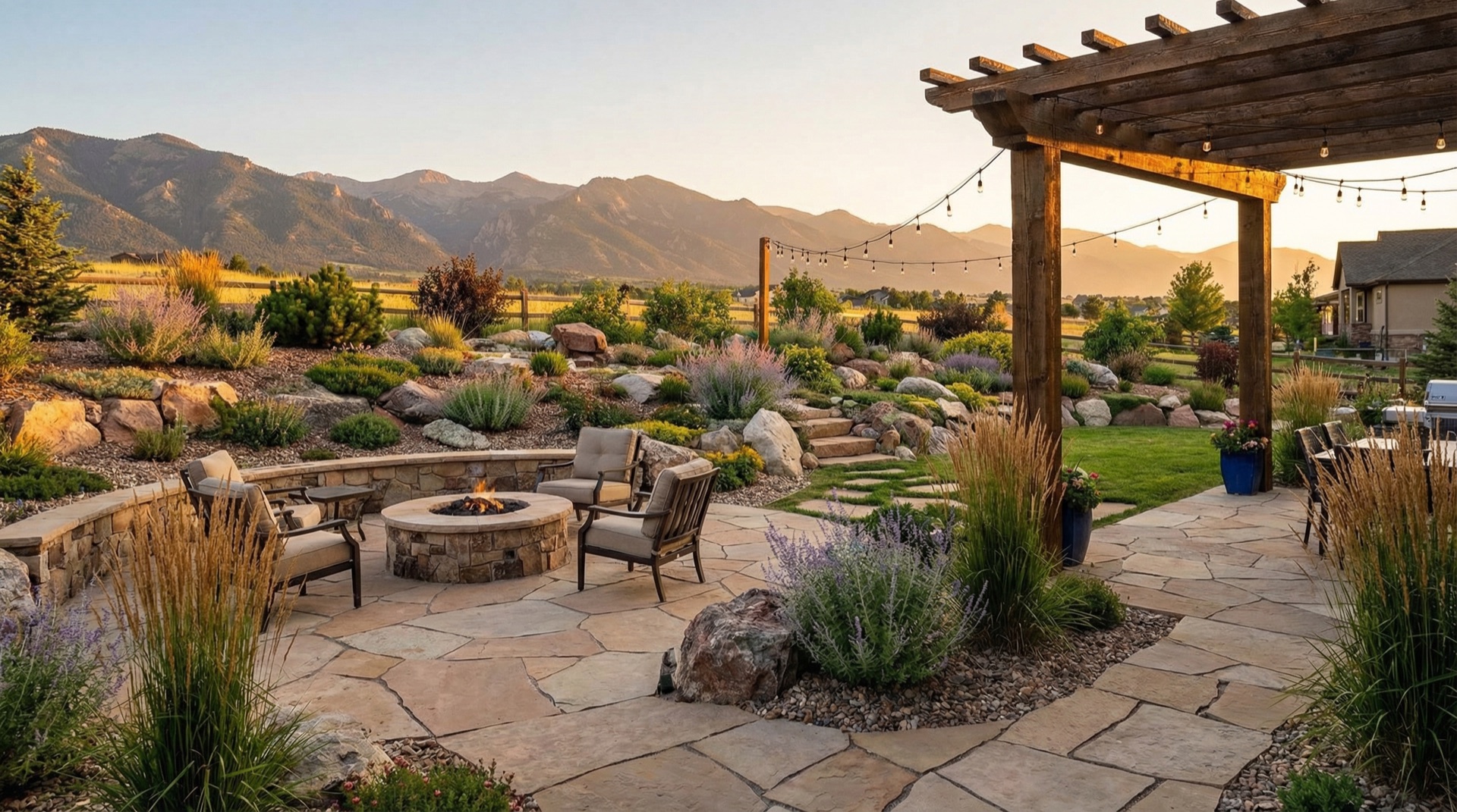 Colorado backyard patio by Owen's Landscape Design