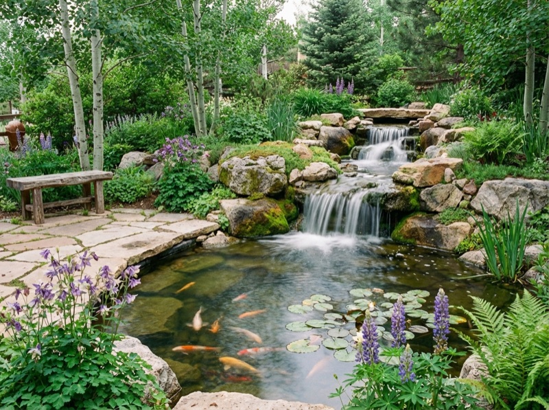 Custom water feature by Owen's Landscape